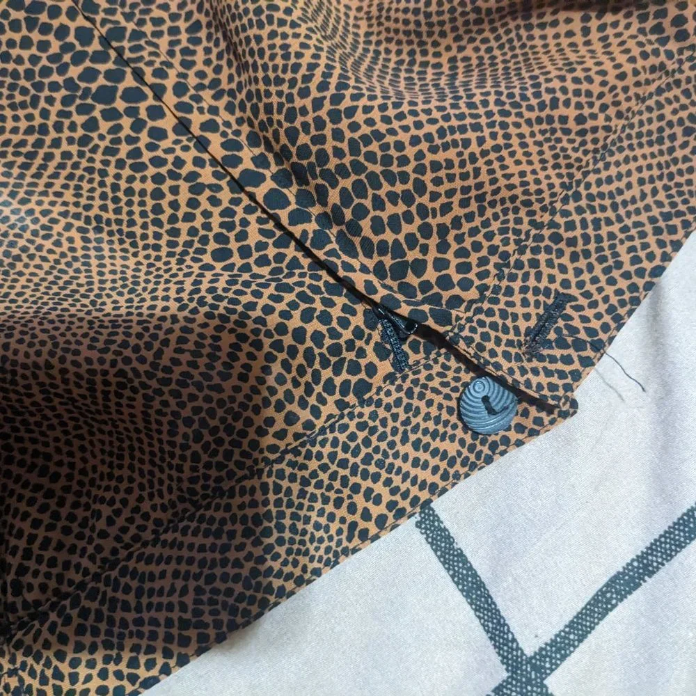Leopard print brown and back midi skirt - Picture 2 of 4